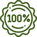 100% guarantee badge icon